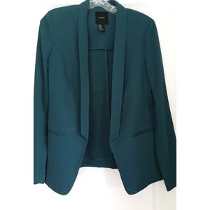 Teal boyfriend blazer